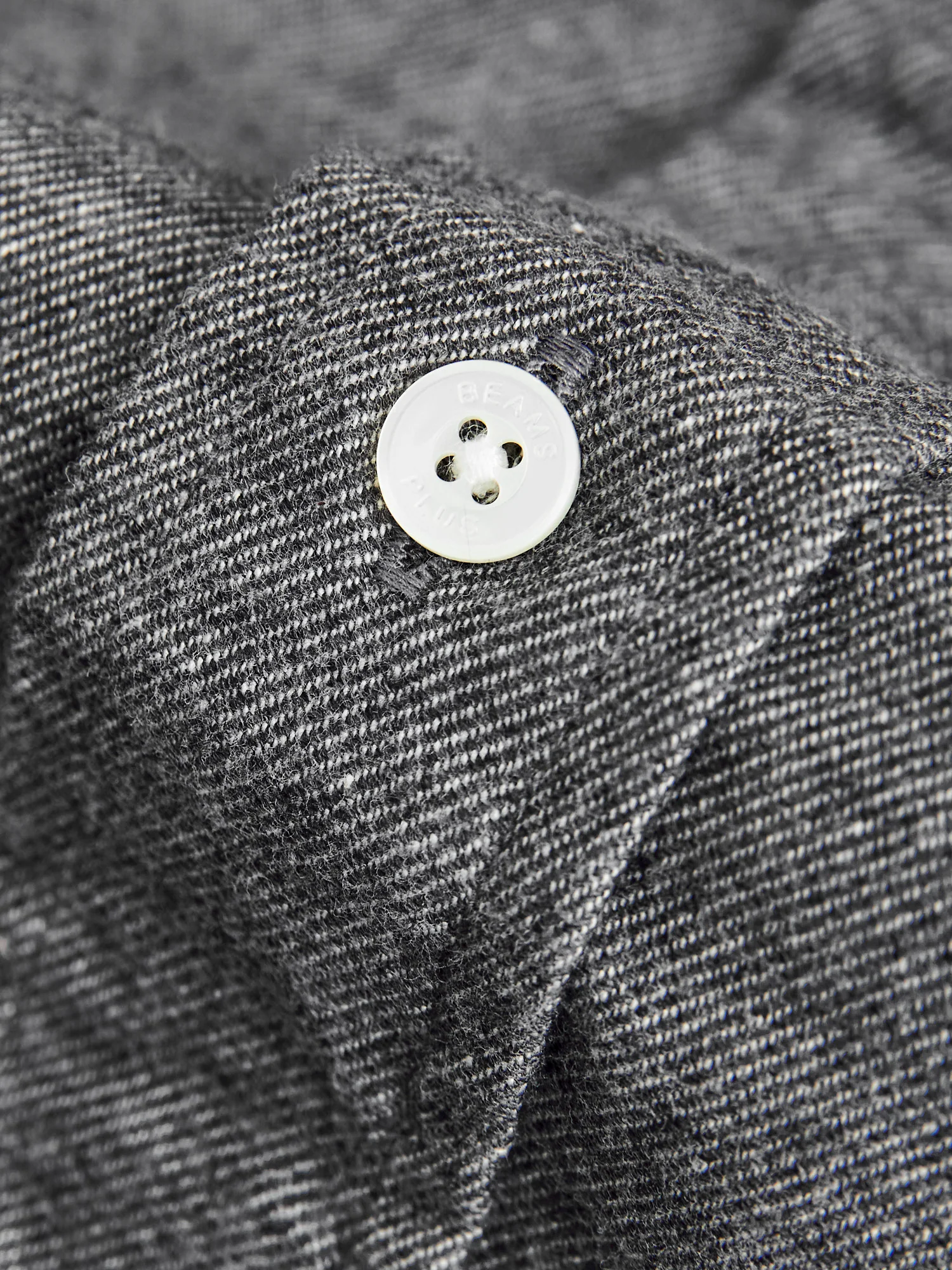 Twill Flannel Button-Down Shirt in Grey - Image 6