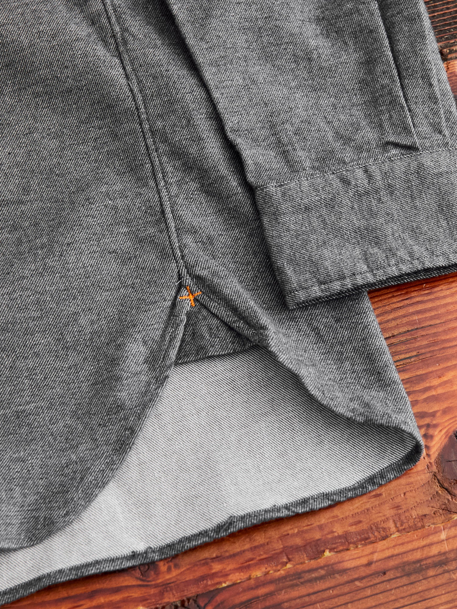 Twill Flannel Button-Down Shirt in Grey - Image 8