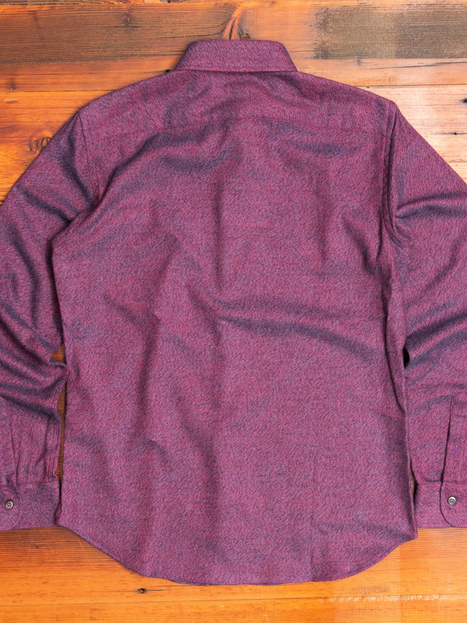 Twill Flannel Button-Down Shirt in Magenta - Image 7