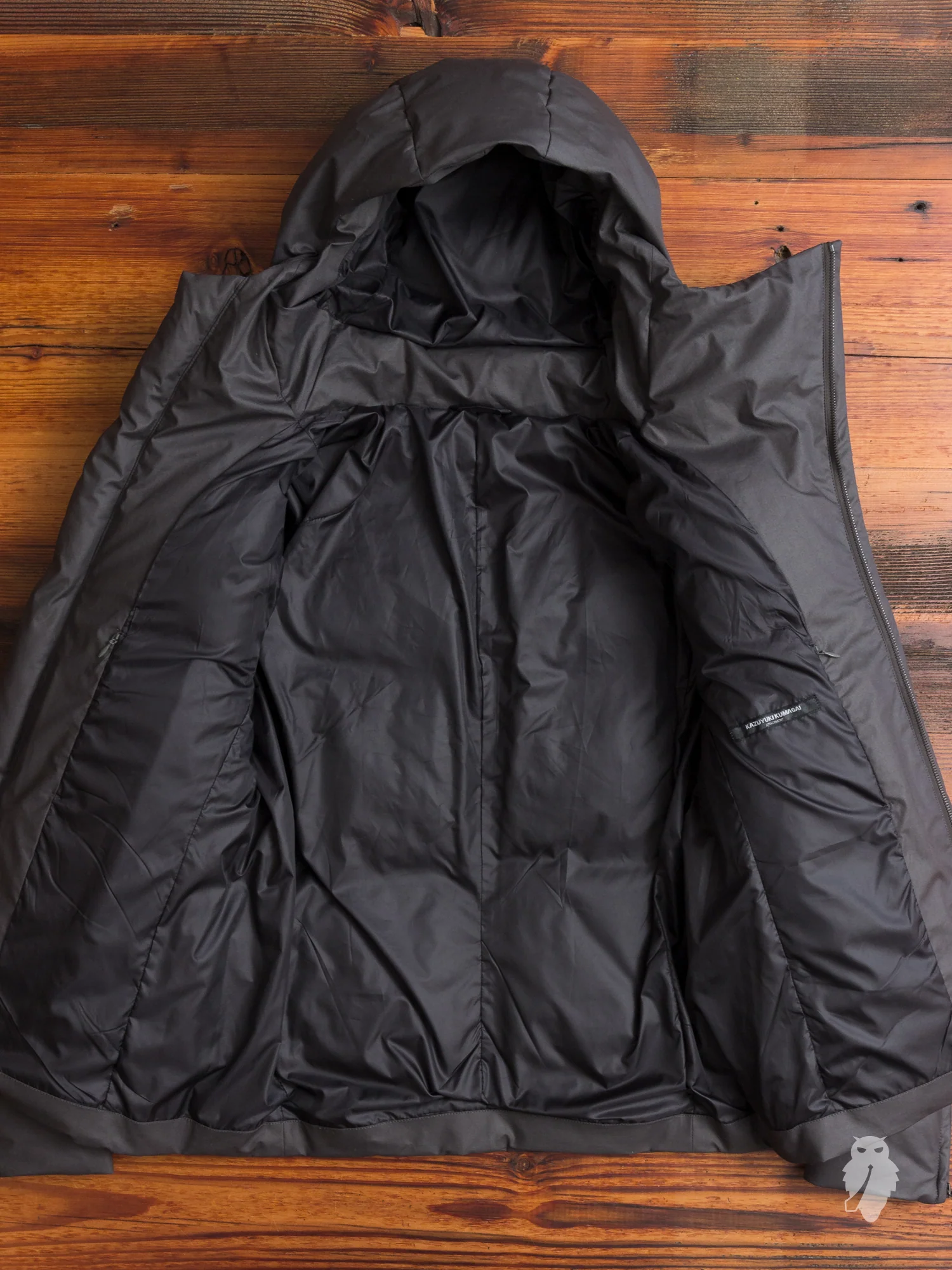 Typewriter Down Short Coat in Grey - Image 4