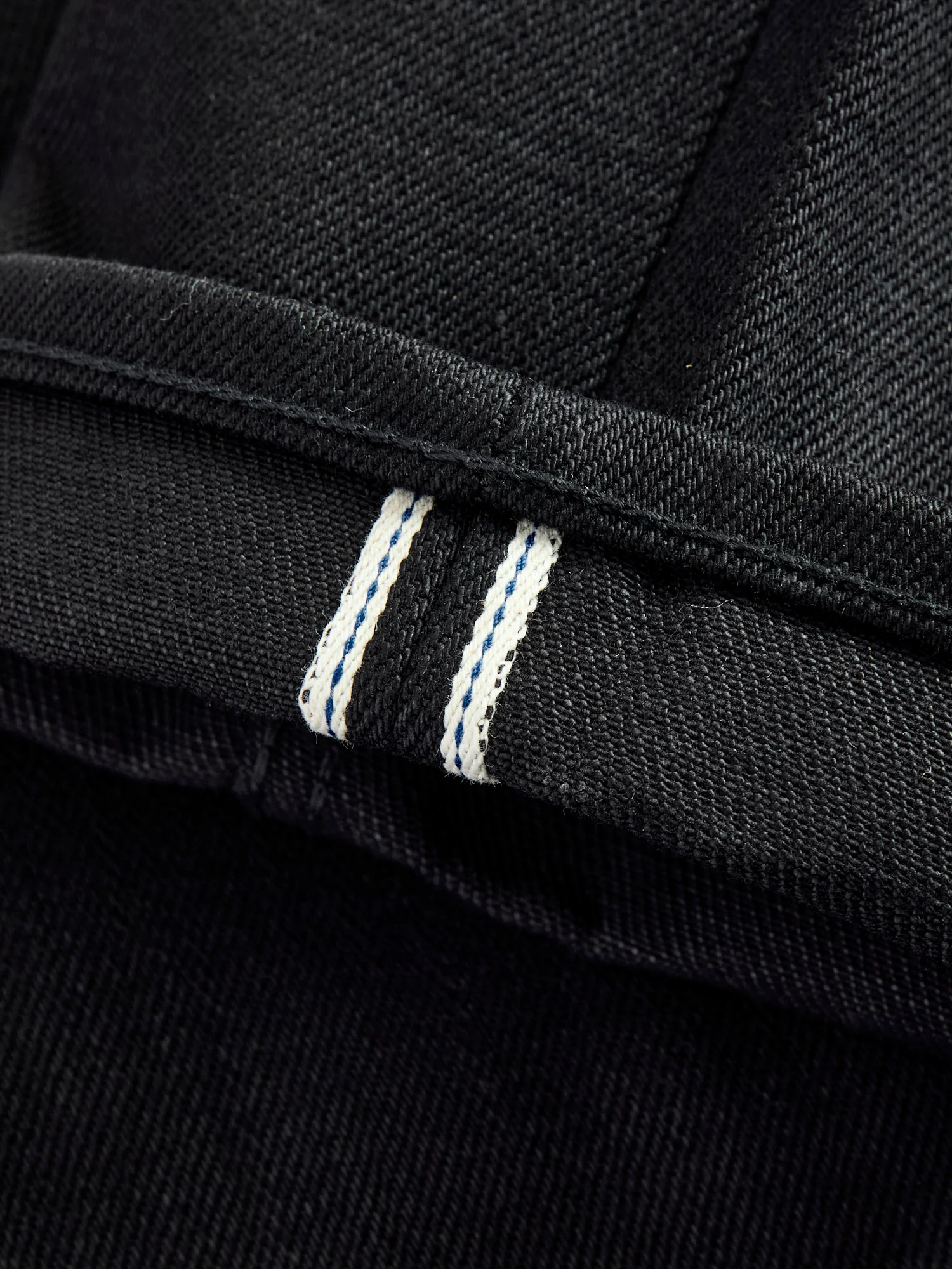 UB642 Heavyweight Solid Black 21oz Selvedge Denim - Relaxed Tapered Fit - Image 12