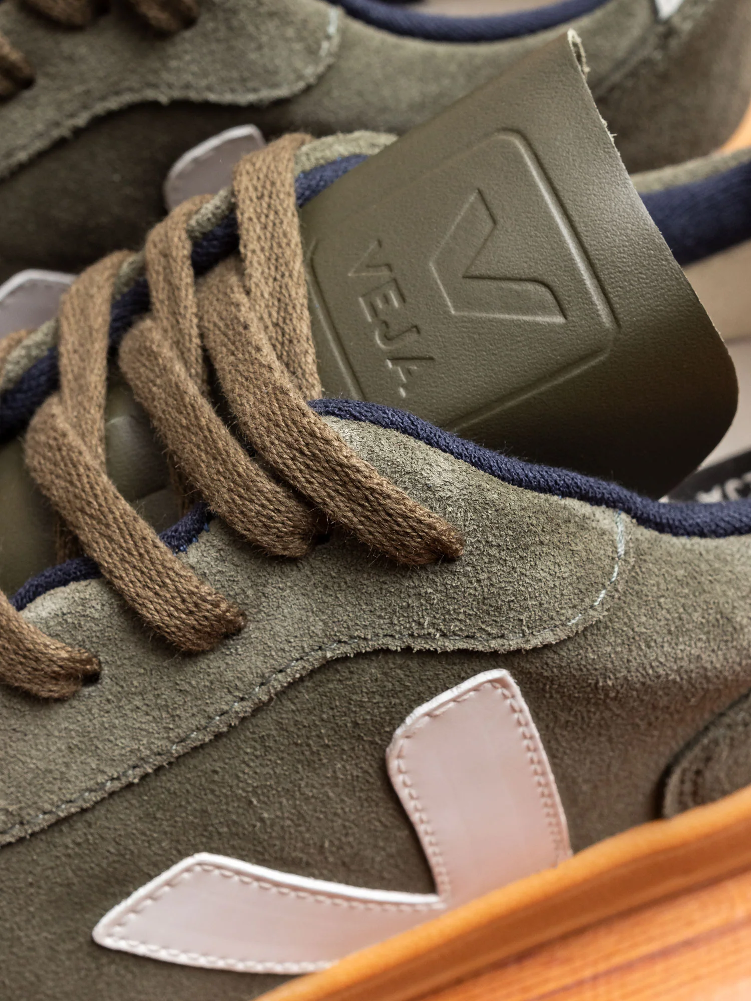 V-10 Gum Sole Sneaker in Mud Suede - Image 4