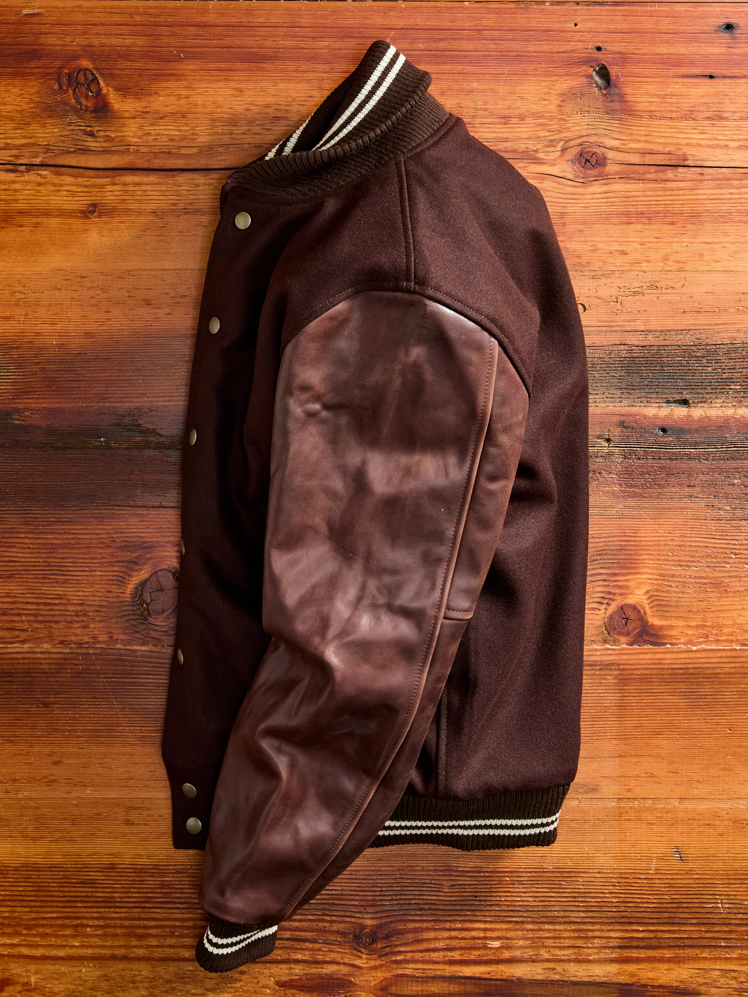 Varsity Jacket in Brown/Brandy - Image 4