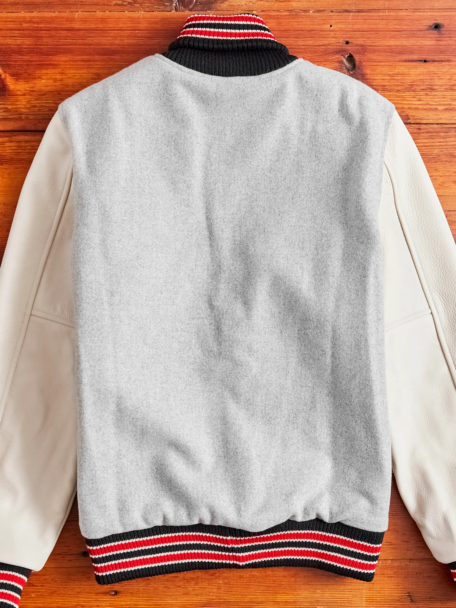 Varsity Jacket in Light Oxford Milk - Image 10