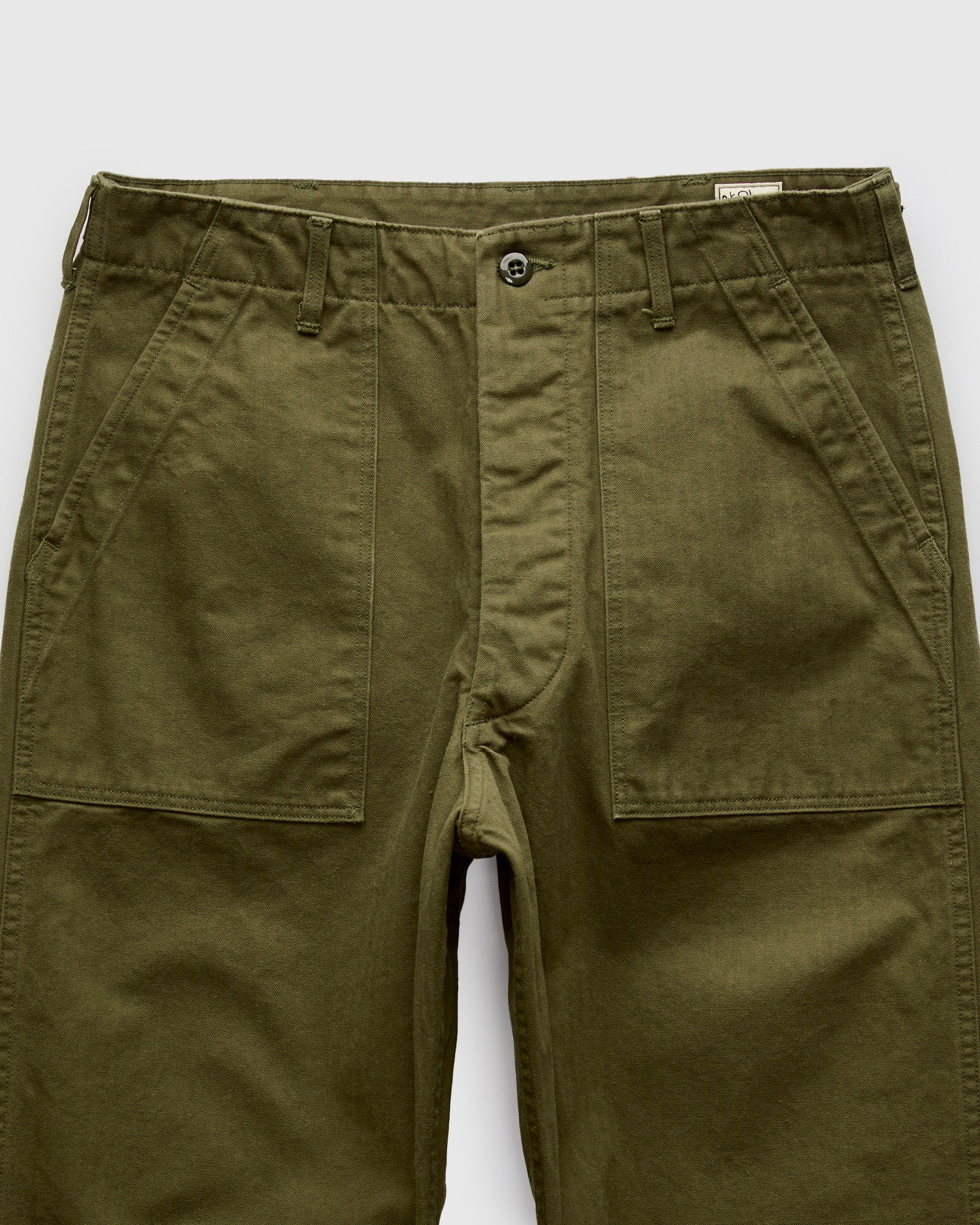 Herringbone Vintage Fit Fatigue Pants in Army - Image 5