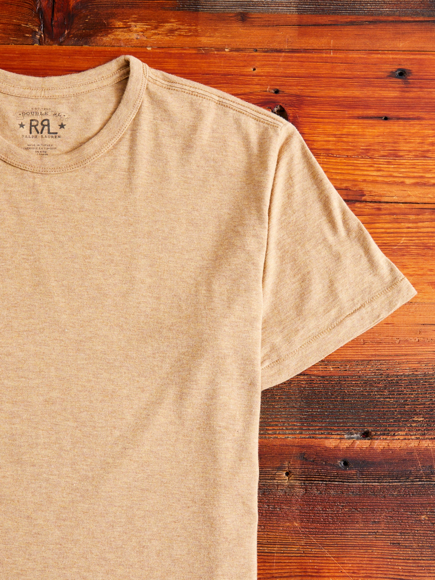 Vintage Knit T-Shirt in Khaki Heather - Image 4