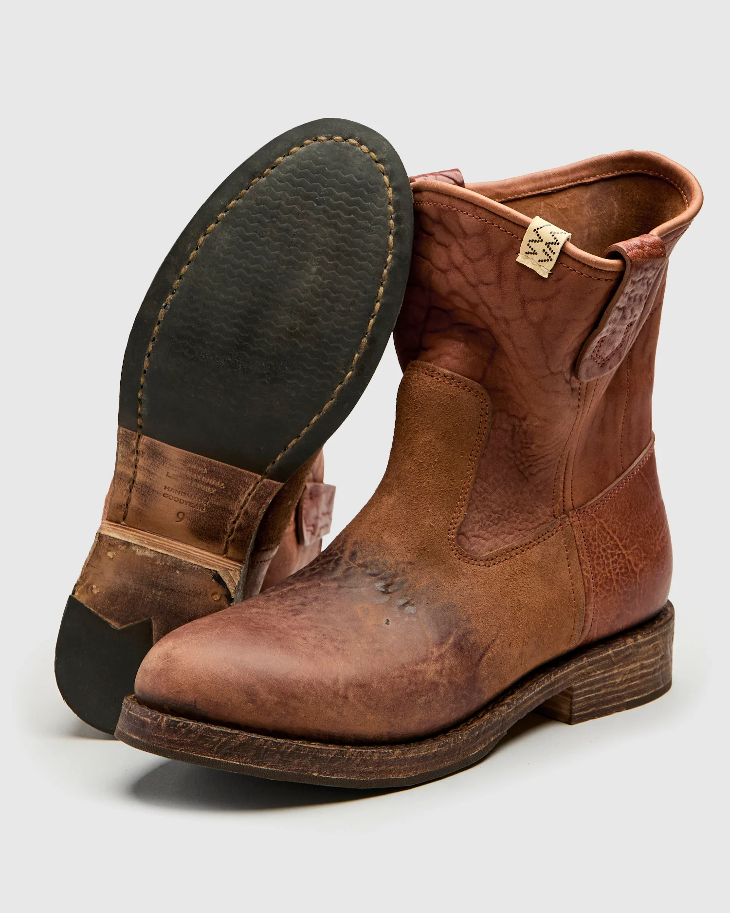 Wabanaki Engineer Boots-Folk in Brown - Image 2