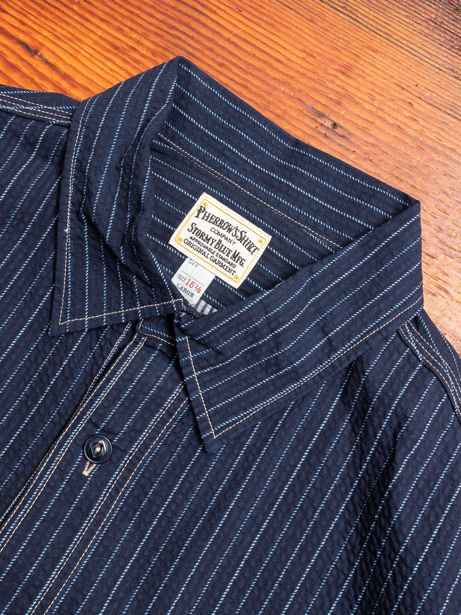 Wabash Button-Down Shirt in Navy - Image 2