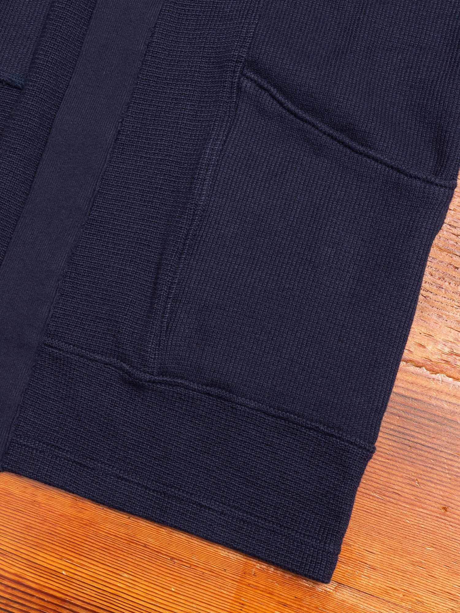 Waffle Cutover Haori Jacket in Navy - Image 6