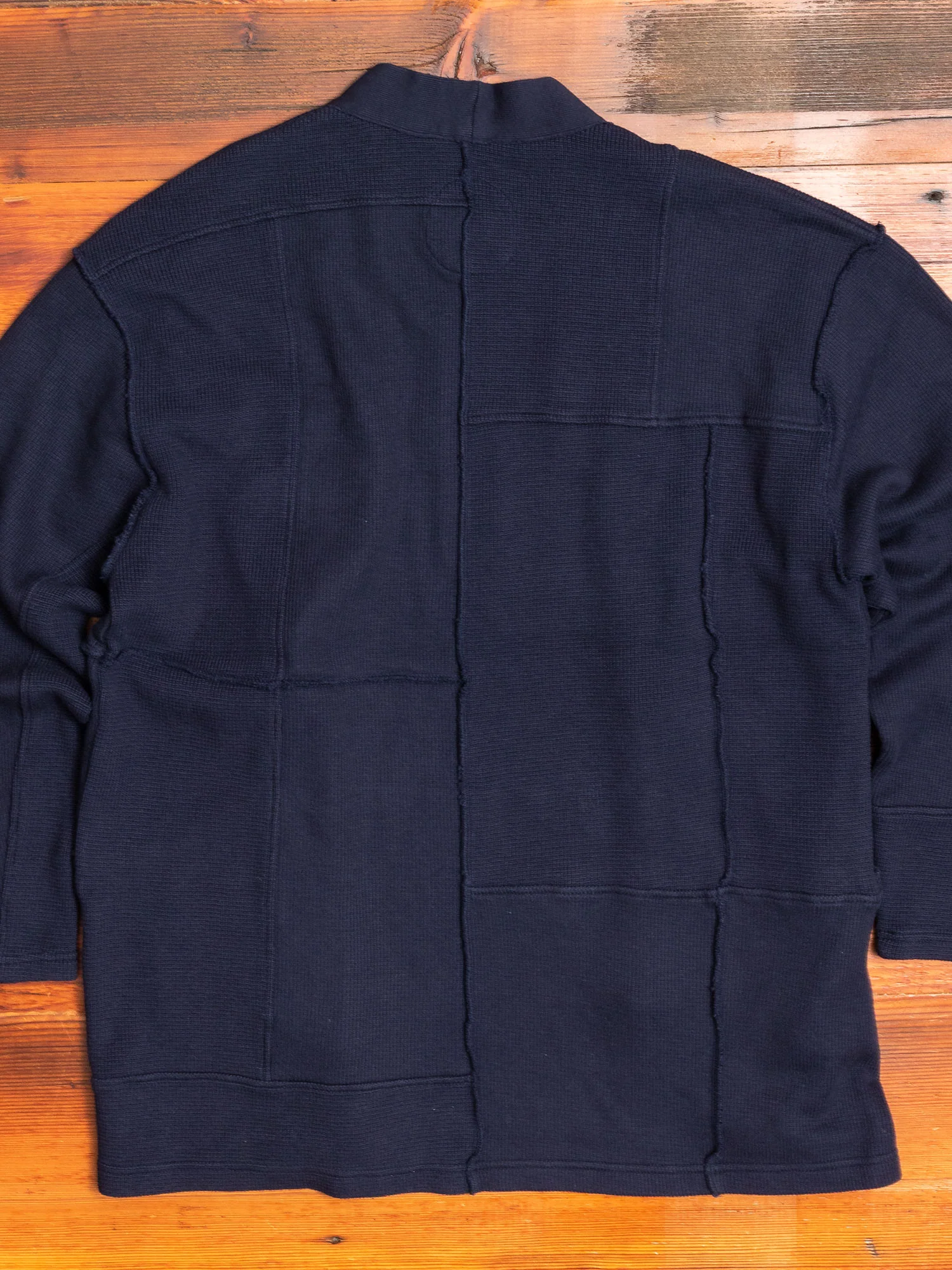 Waffle Cutover Haori Jacket in Navy - Image 7