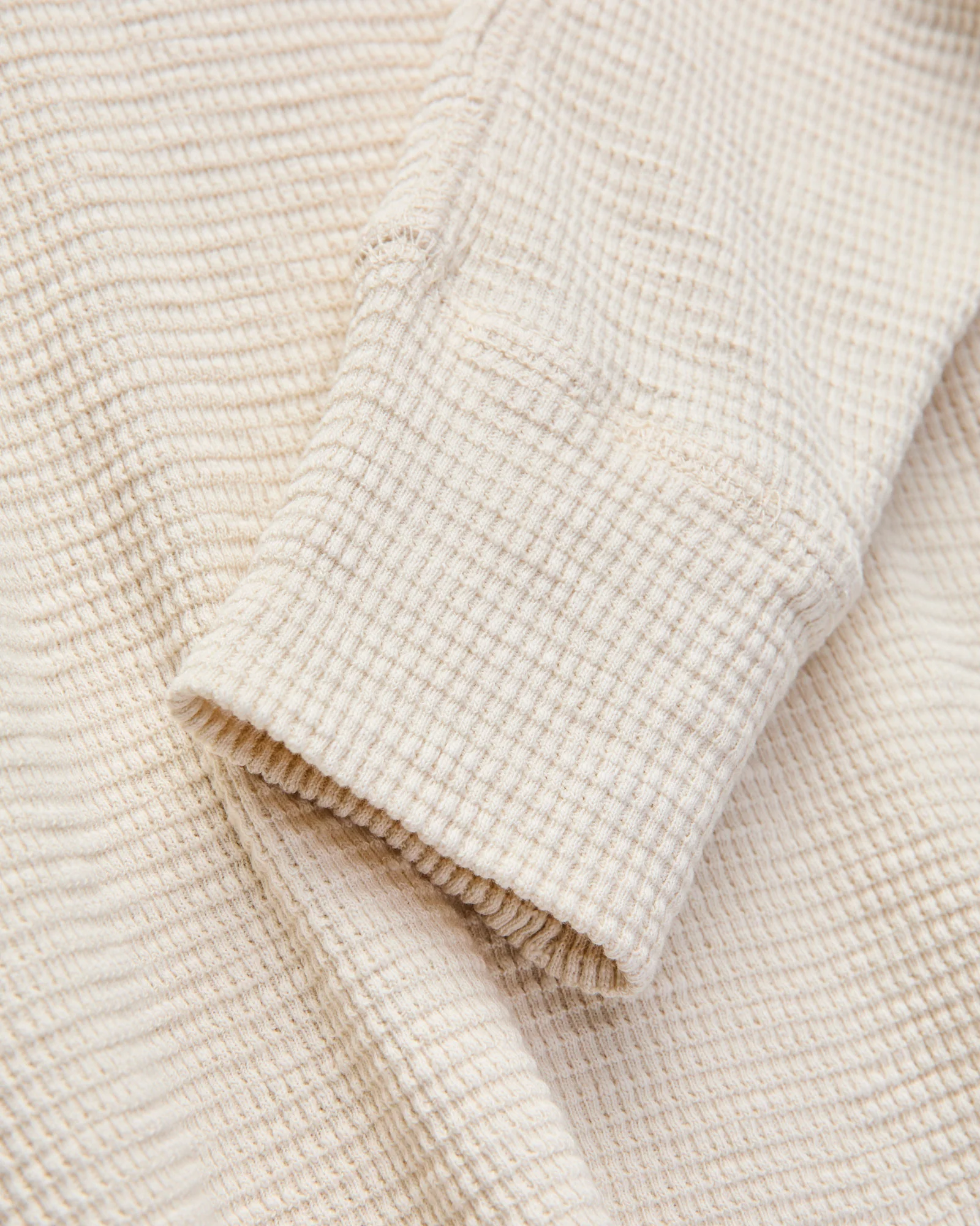 Waffle-Knit Thermal Long-Sleeve in Paper White - Image 5