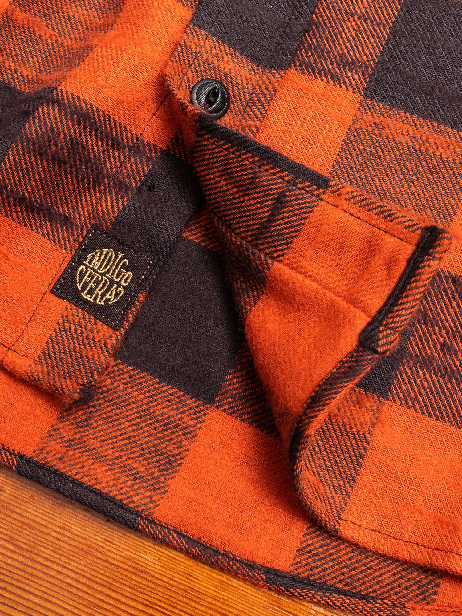 Walton Work Shirt in Rust Black - Image 6