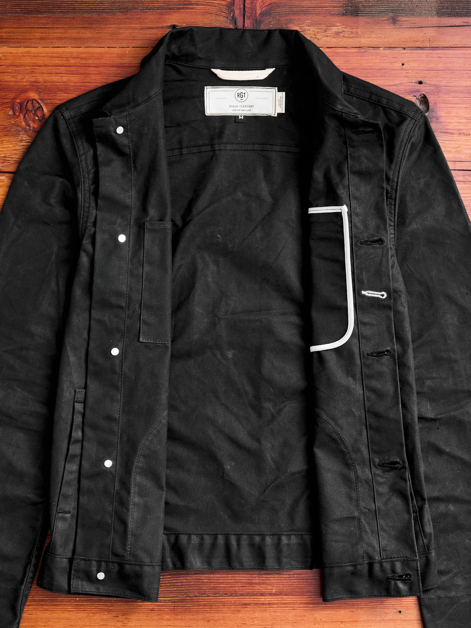 Waxed Canvas Ridgeline Supply Jacket in Black - Image 8