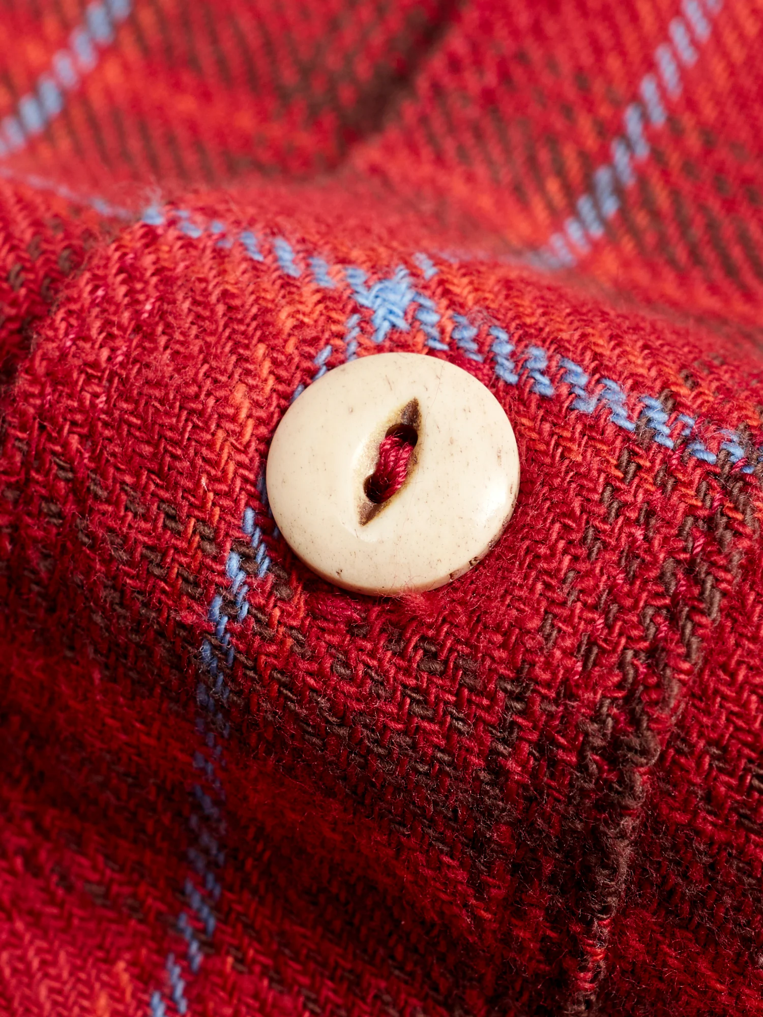 Wells Work Shirt in Rust Plaid - Image 4