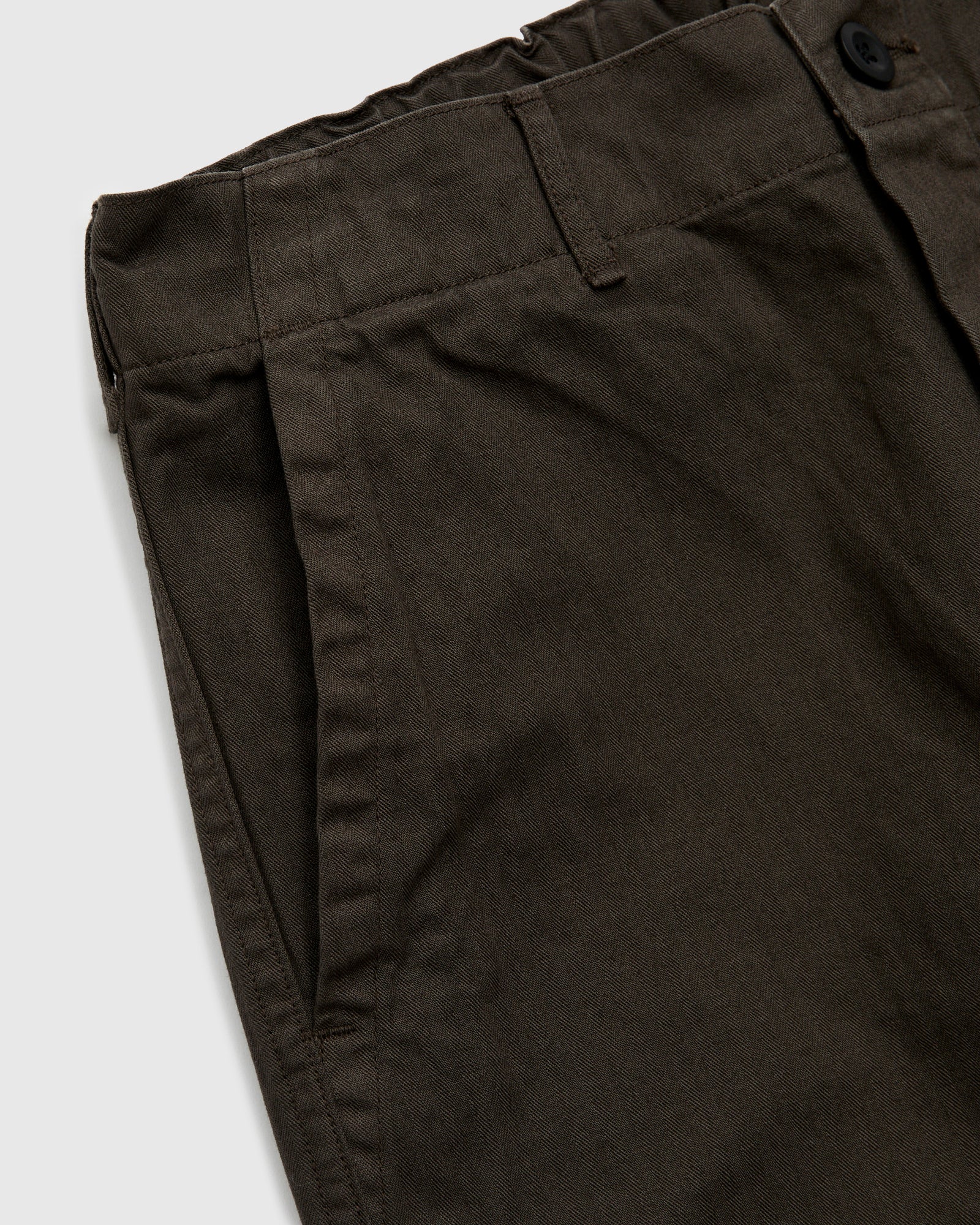 Wide Fit French Work Pants in Coffee Brown - Image 6