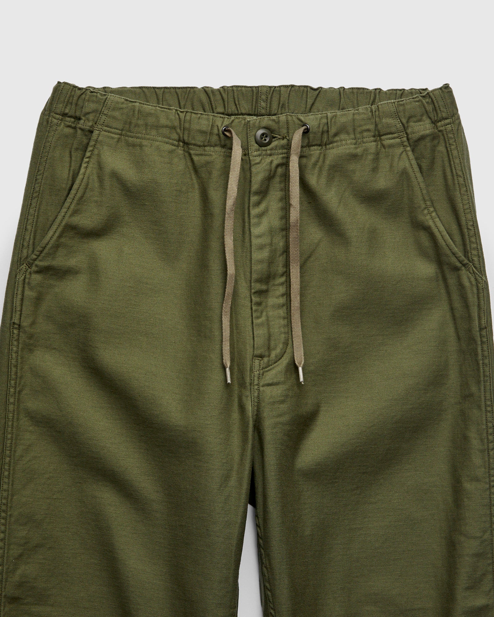 Wide Fit Reverse Satin New Yorker Pants in Olive - Image 3