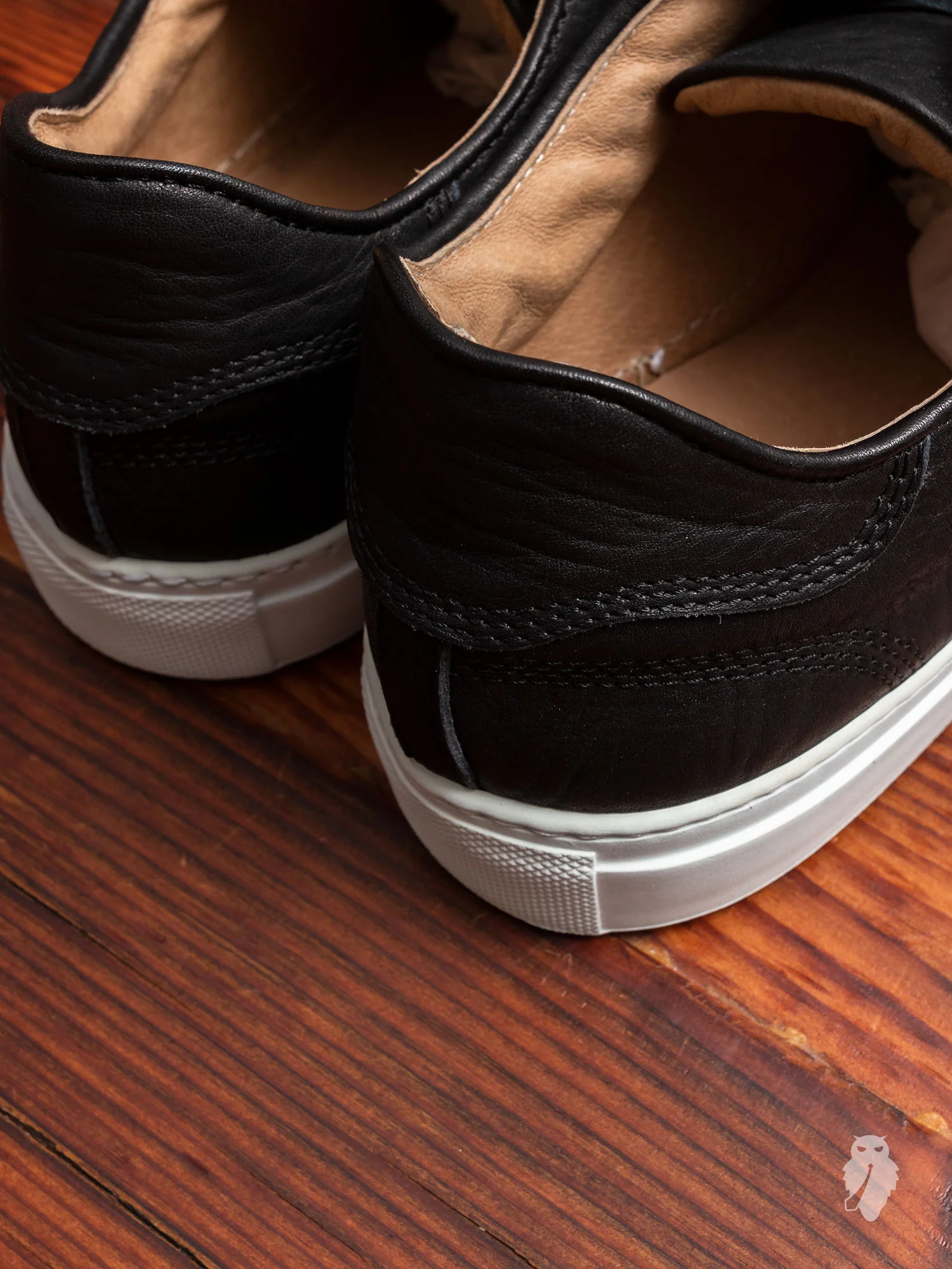 Leather Low-Top Sneaker in Black - Image 5