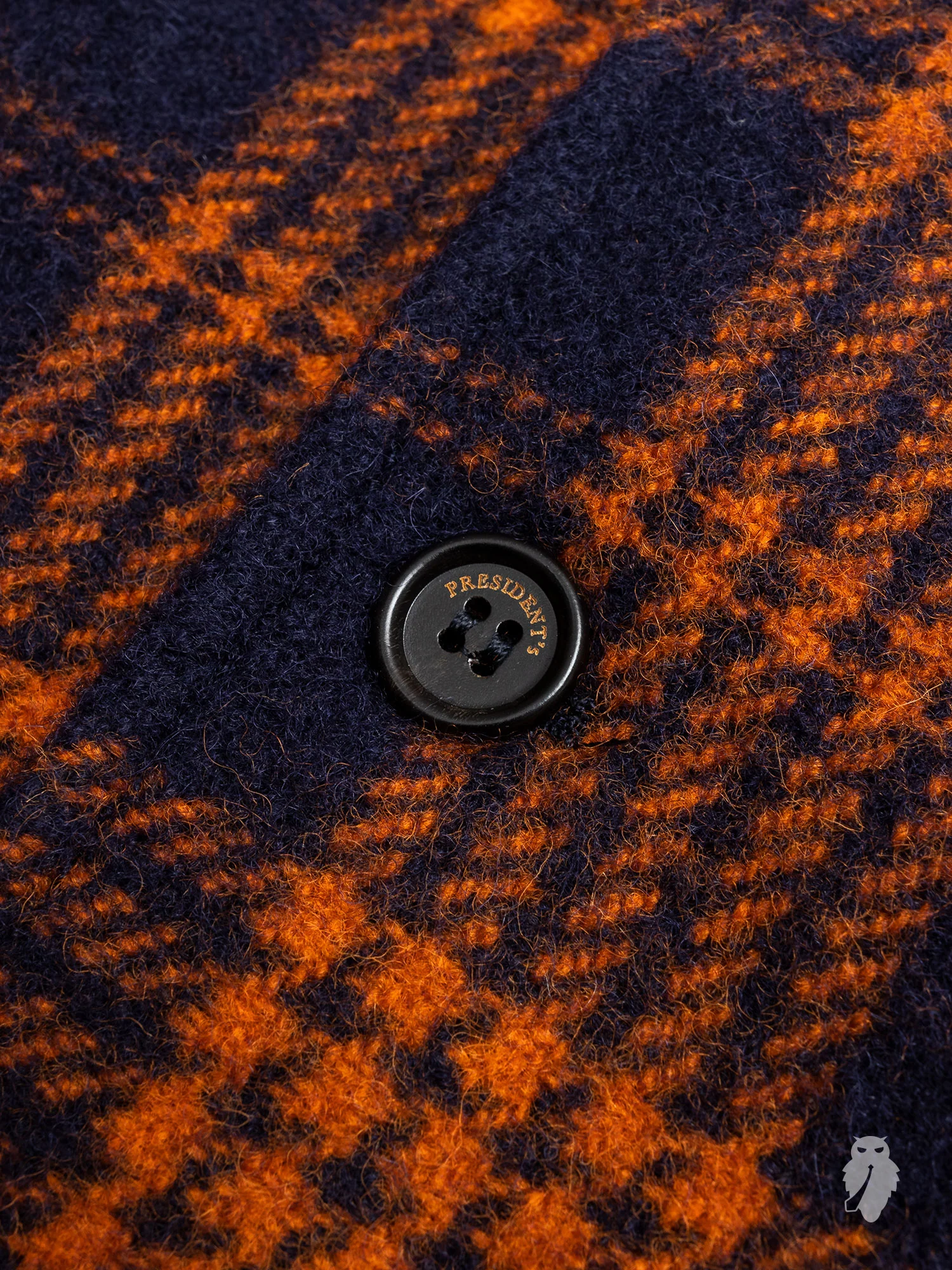 Wool Check Field Jacket in Navy - Image 5