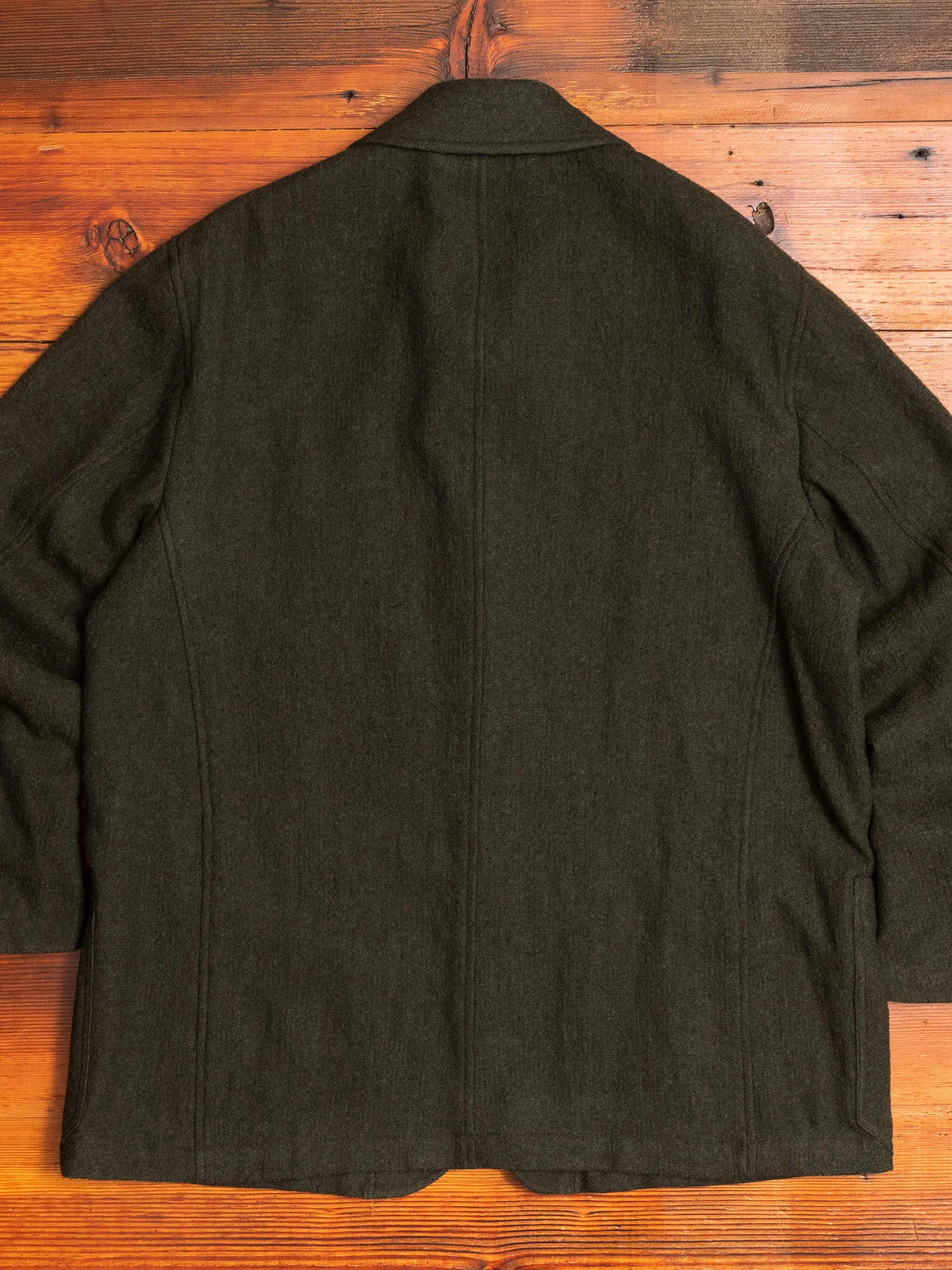 Wool Coverall Jacket in Olive - Image 8