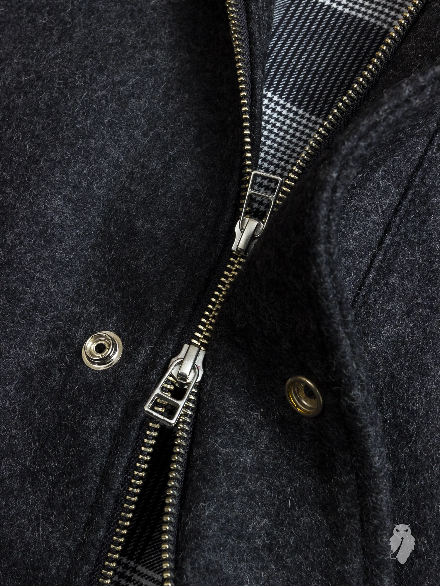 Wool Fishtail Parka in Charcoal - Image 7