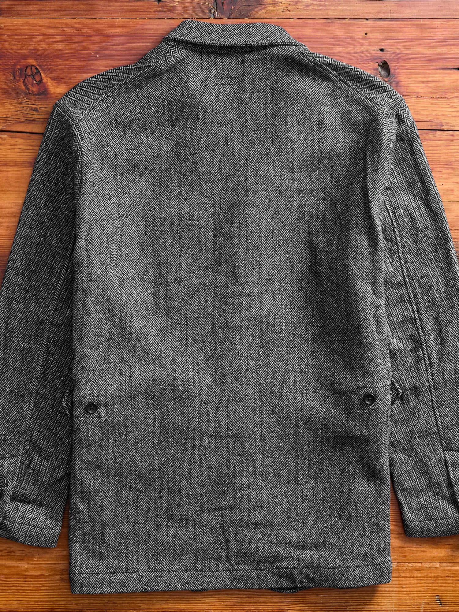 Wool Herringbone Loiter Jacket in Grey - Image 12