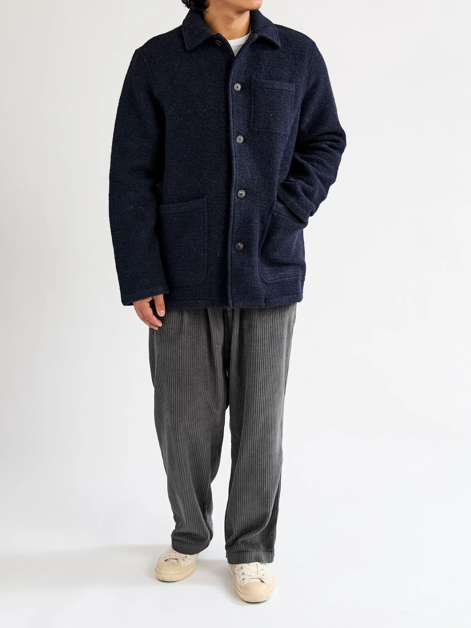 Wool Ormiston Jacket in Midnight Blue - Image 10