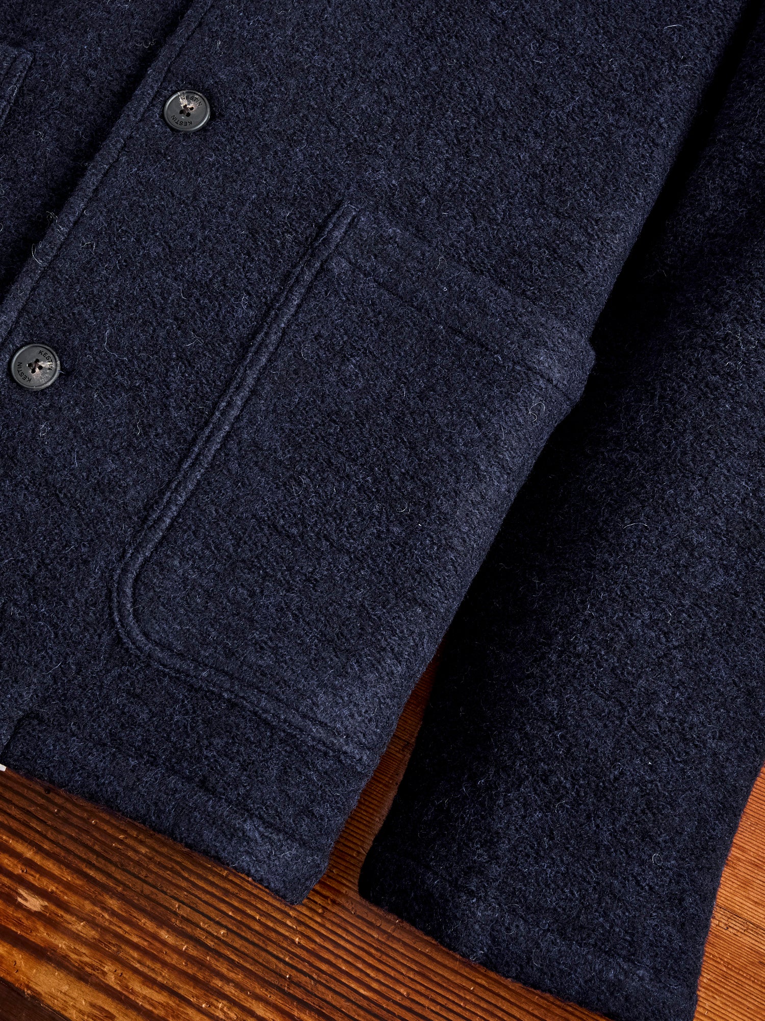 Wool Ormiston Jacket in Midnight Blue - Image 6