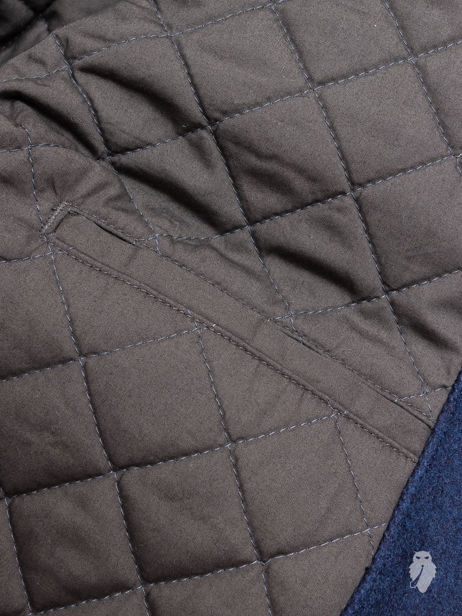 Wool Varsity Jacket in Indigo - Image 9