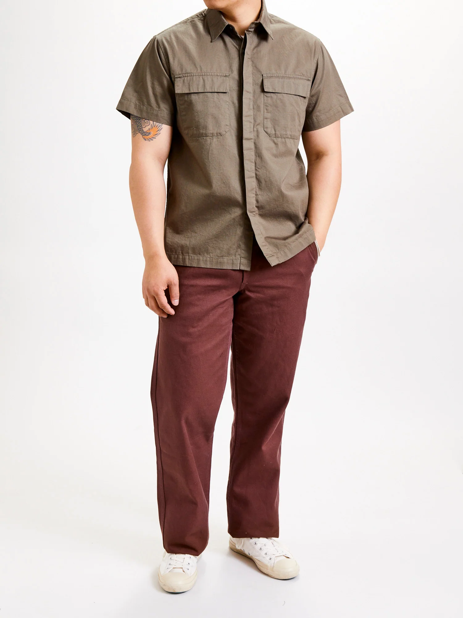 Work Pant in Brown Twill - Image 11