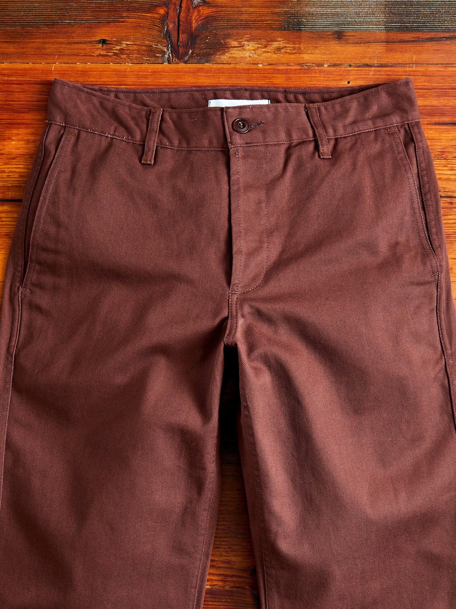 Work Pant in Brown Twill - Image 3