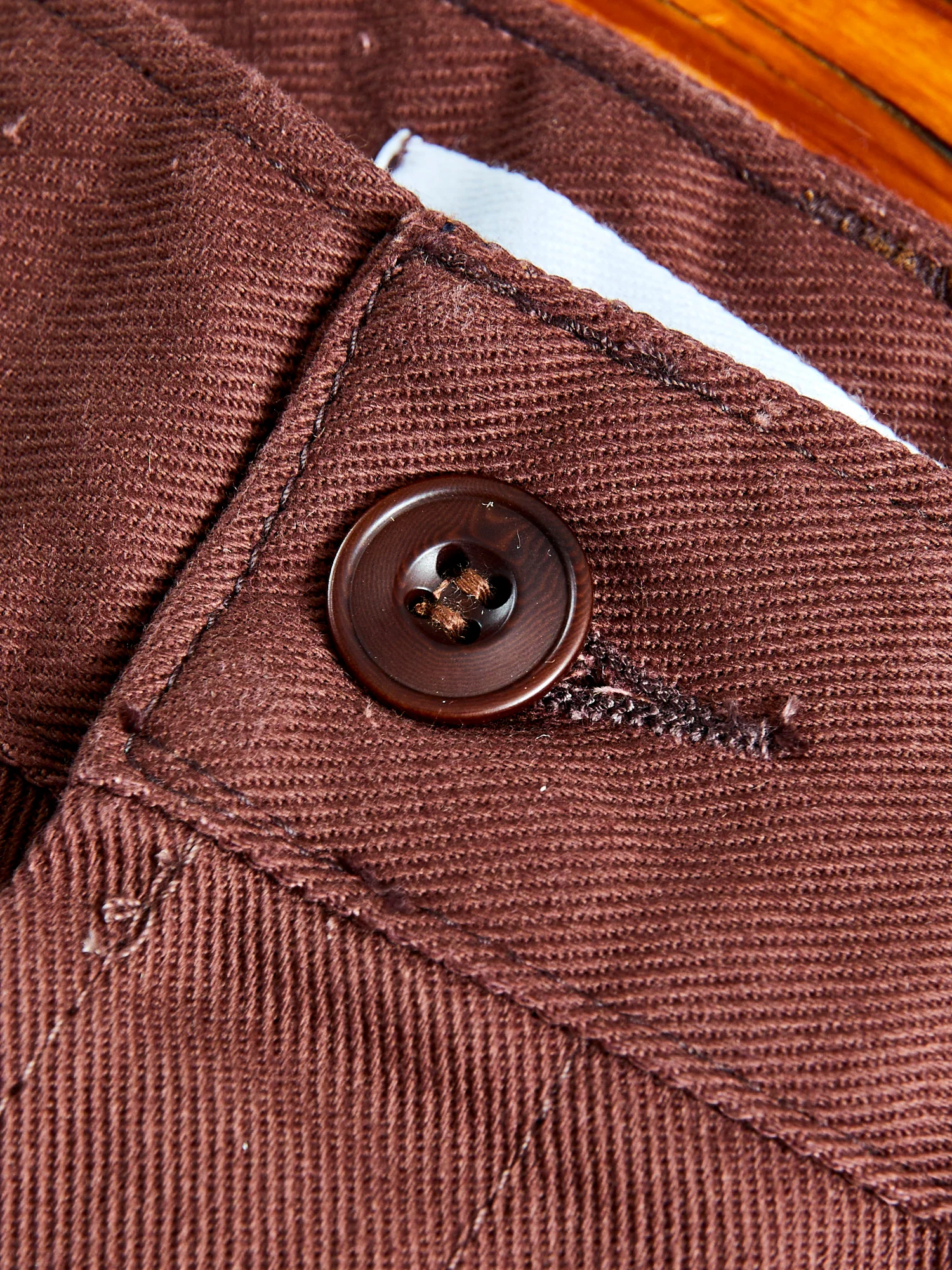 Work Pant in Brown Twill - Image 5