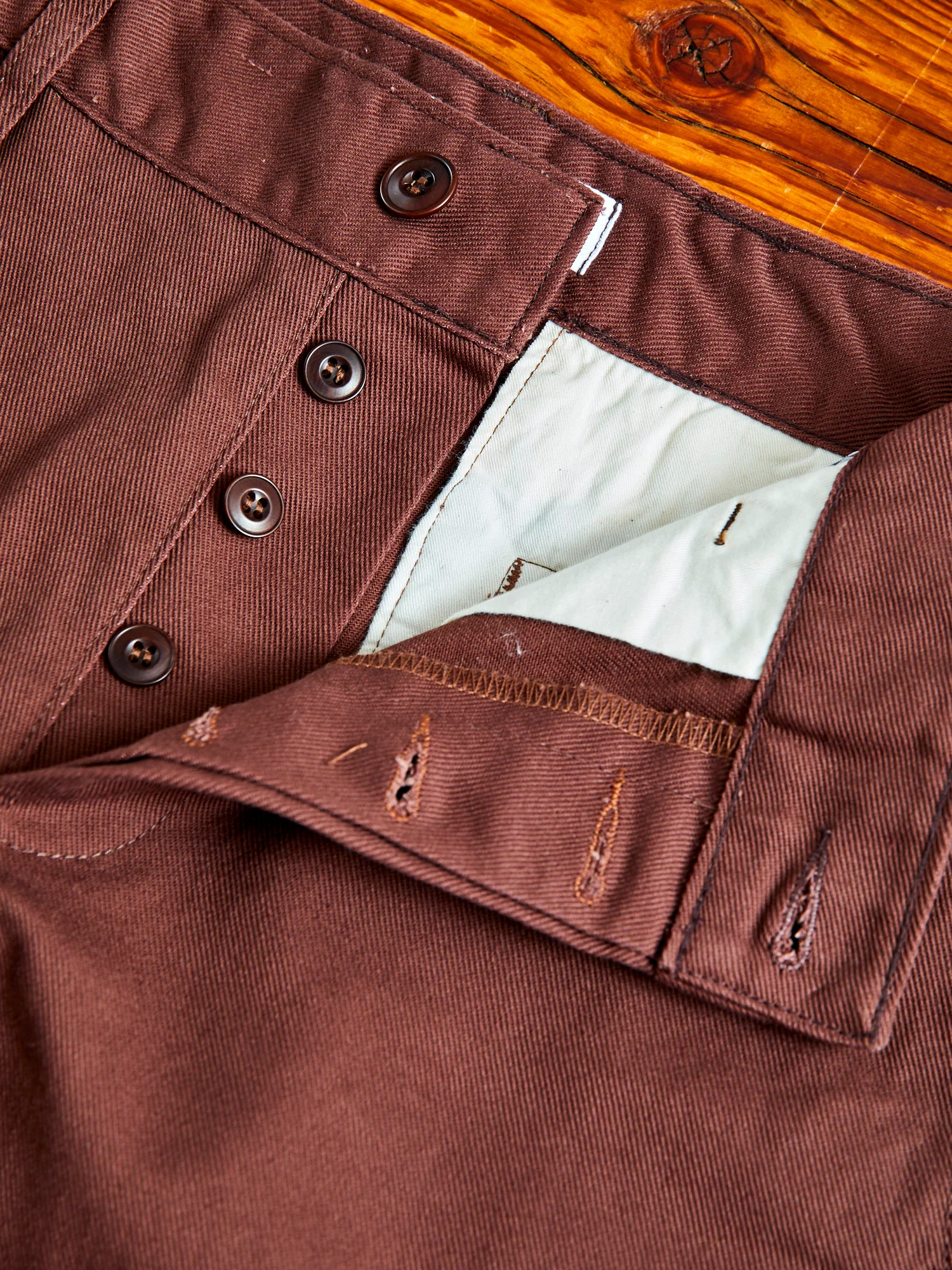 Work Pant in Brown Twill - Image 6