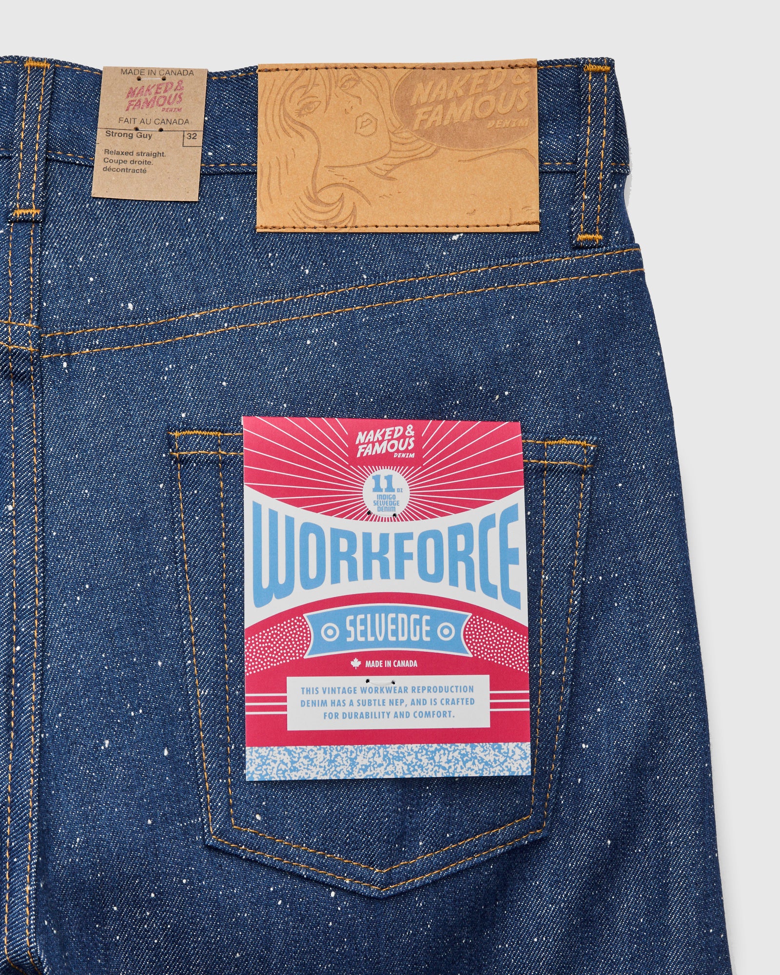 "Workforce Selvedge" 10.9oz Nep Selvedge Denim - Strong Guy Fit - Image 4