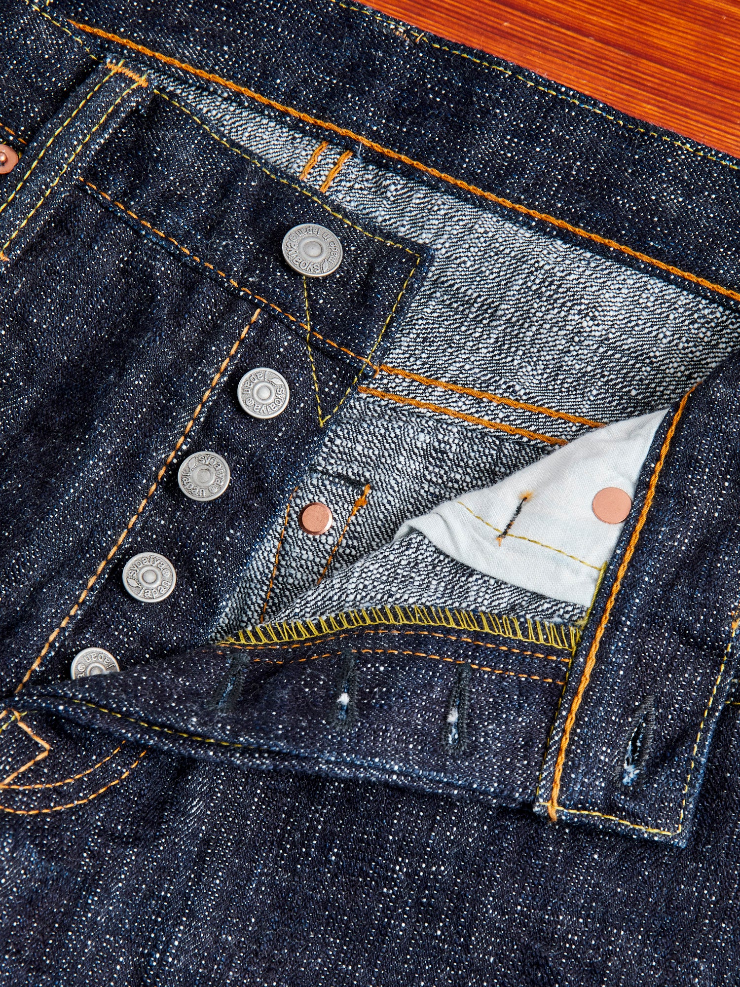 WSB-013 "Double Slub" 16oz Rinsed Selvedge Denim - Slim Tapered Fit - Image 9