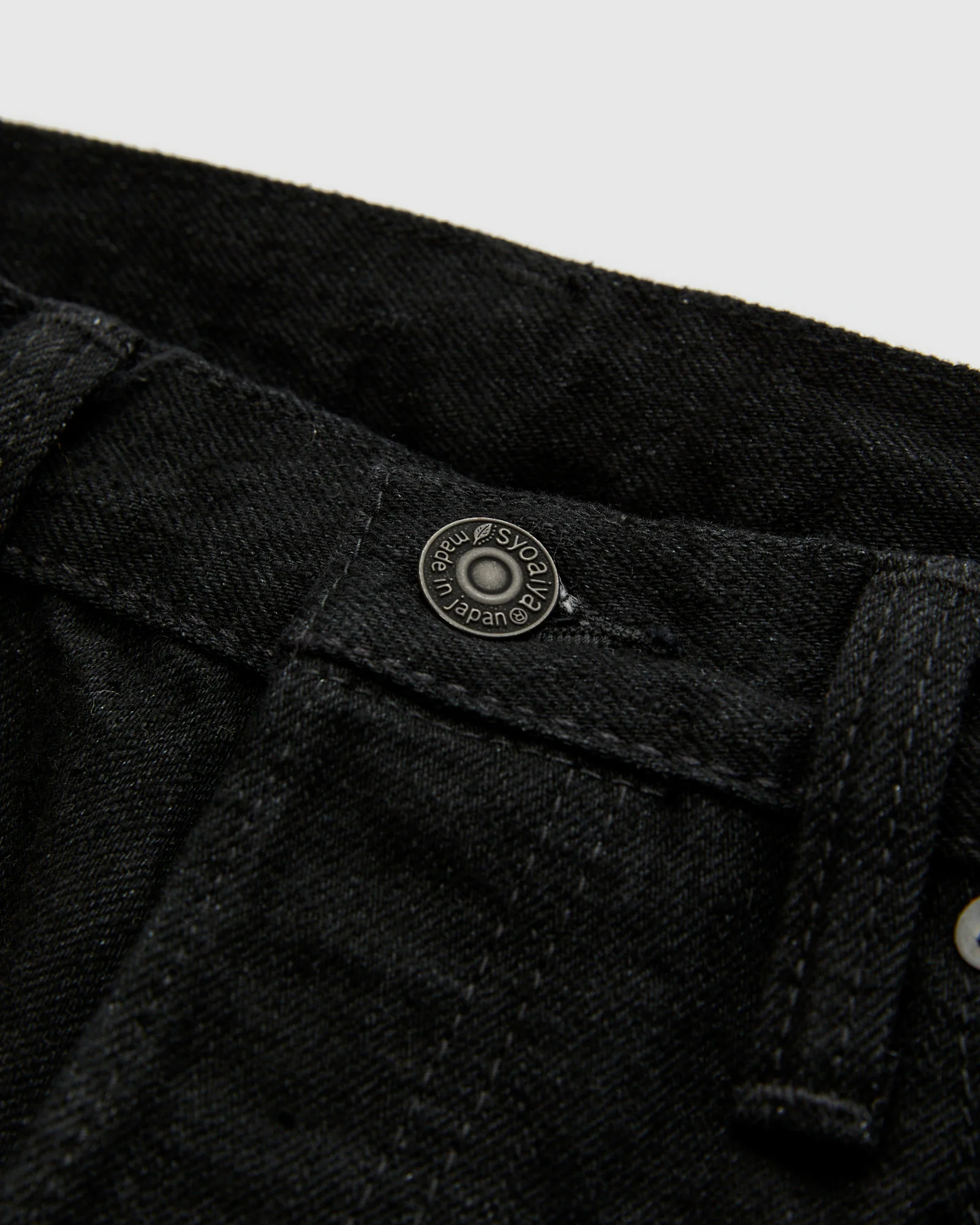 XX-003-BK 14oz Rinsed Double Black Selvedge Denim - Regular Straight Fit - Image 7