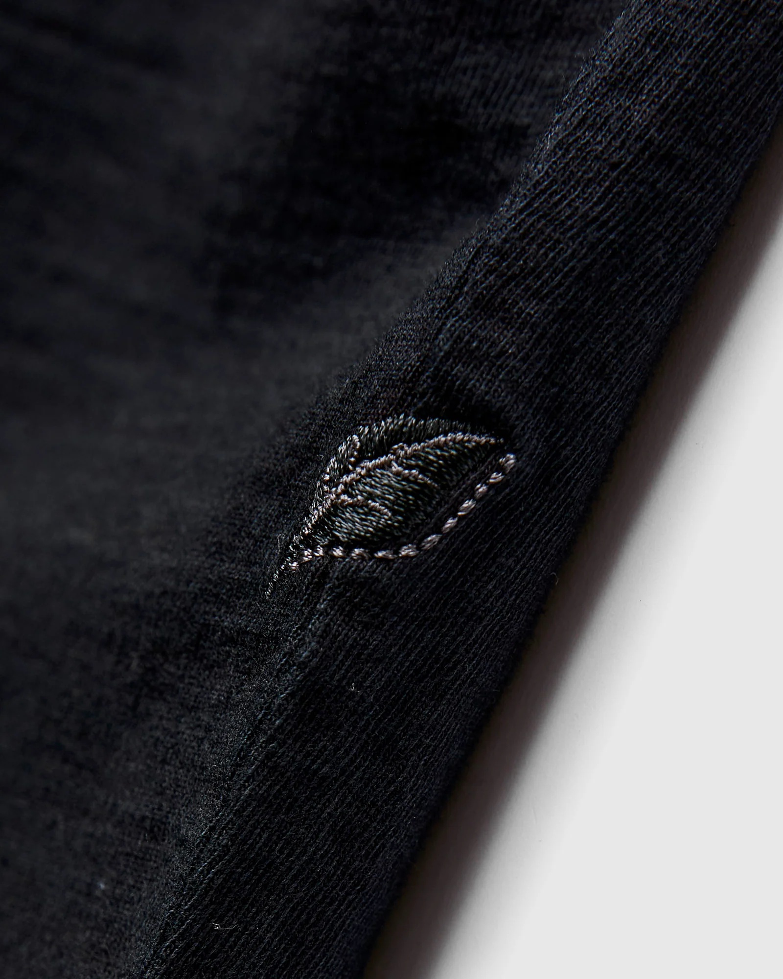 Yarn Dyed Knit T-Shirt in Black Indigo - Image 7