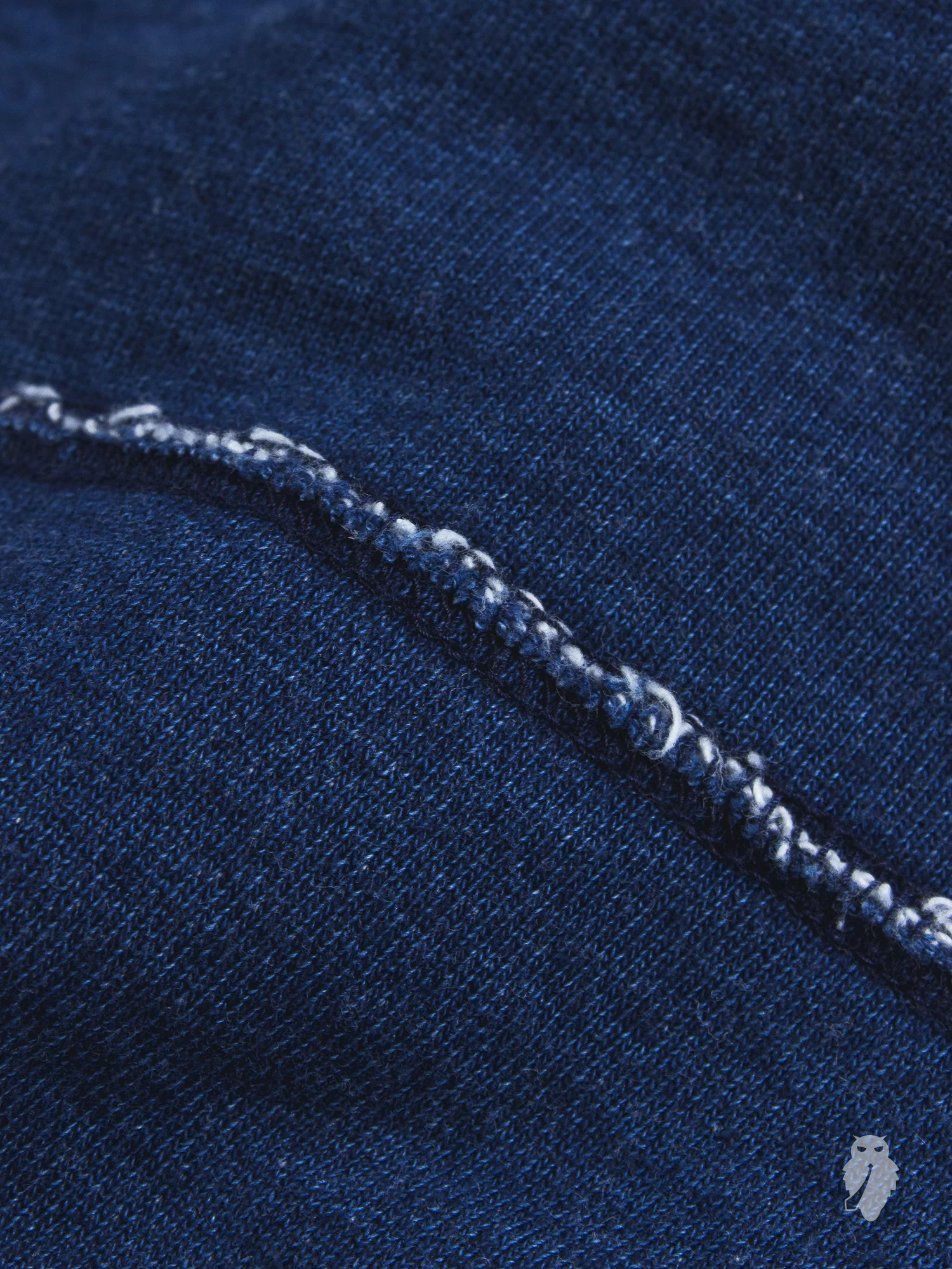 Yarn-Dyed Pullover Hoodie in Dark Indigo - Image 5