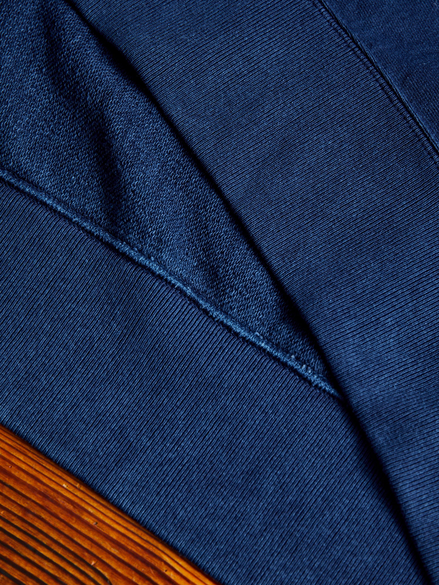 Yarn-Dyed Pullover Hoodie in Indigo - Image 7