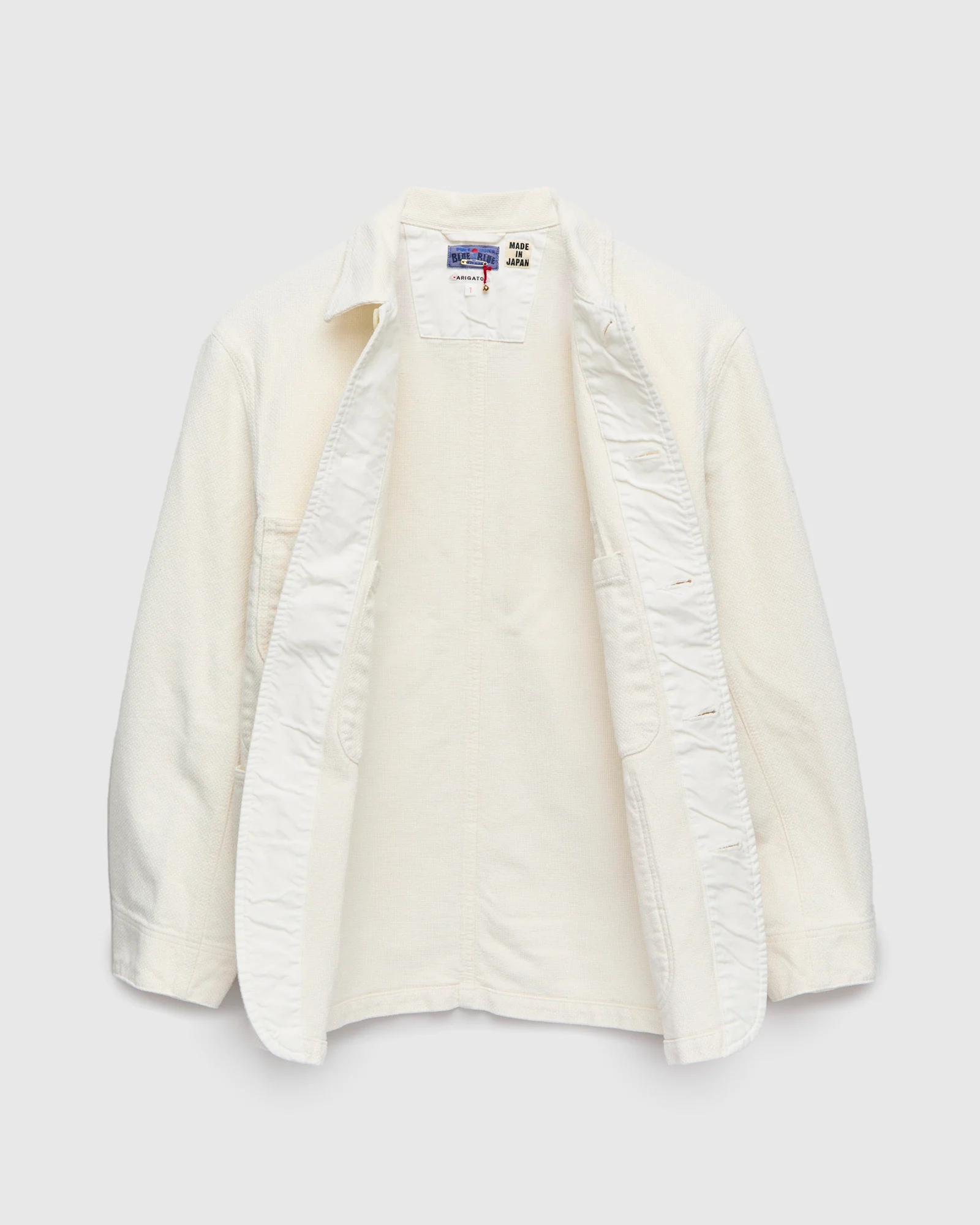 Yukizarashi Sashiko Coverall Jacket in Natural - Image 3